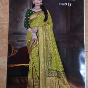Bandhani silk saree