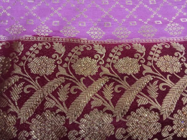 Bandhani silk saree - Image 3