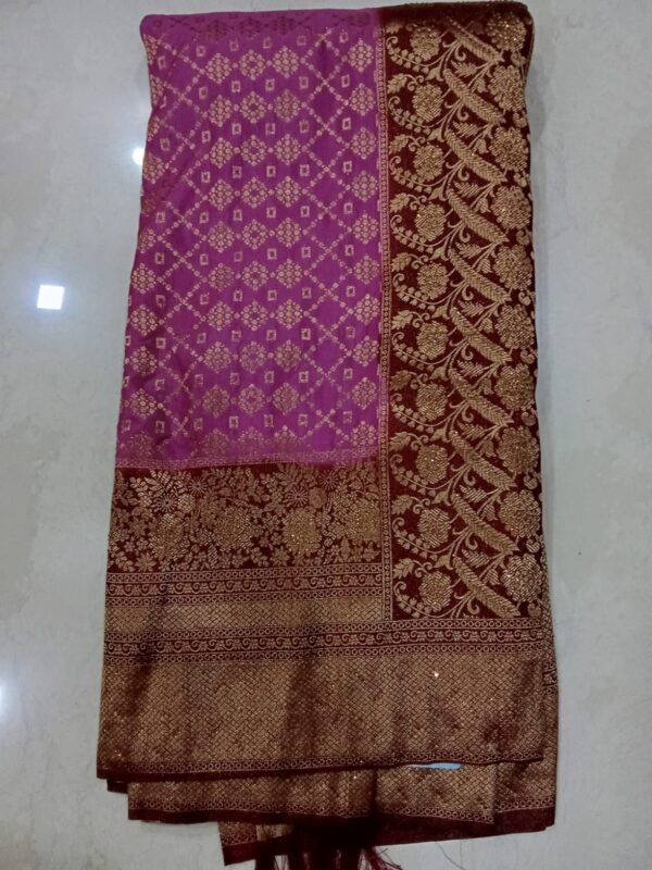 Bandhani silk saree - Image 4
